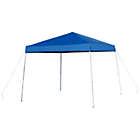 Alternate image 2 for Emma + Oliver 8&#39;x8&#39; Blue Weather Resistant Easy Pop Up Slanted Leg Canopy Tent with Carry Bag