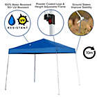 Alternate image 3 for Emma + Oliver 8&#39;x8&#39; Blue Weather Resistant Easy Pop Up Slanted Leg Canopy Tent with Carry Bag