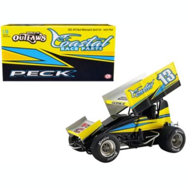 Carfaxo Winged Sprint Car #13 Justin Peck "Coastal Race Parts" Buch Motorsports "World of Outlaws" (2022) 1/18 Diecast Model Car by ACME. View a larger version of this product image.