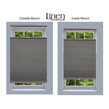 Linen Avenue Custom Cordless 36 W x 48 H Dark Grey Top Down Bottom Up Blackout Cellular Shade. View a larger version of this product image.