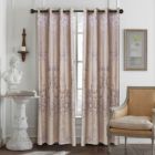 Alternate image 0 for Dolce Mela Home Decorative Damask Jacquard Grommet Semi-Blackout curtain Panel, Tall 60x100, Rennes By Dolce-Mela