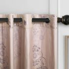 Alternate image 2 for Dolce Mela Home Decorative Damask Jacquard Grommet Semi-Blackout curtain Panel, Tall 60x100, Rennes By Dolce-Mela