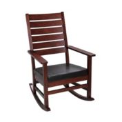 Gift Mark 4000C Mission style Adult Rocking chair with Upholstered Seat (Cherry Color)