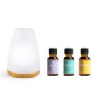 Alternate image 1 for Pursonic Aromatherapy USB Diffuser & Essential Oil Set- Top 3 Oils with 2 Mist Settings Changing Ambient Light Settings