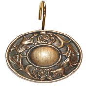 Carnation Home Fashions "Regency" Resin Shower Curtain Hooks - Antique Gold 1.5" x 1.5"