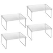 mDesign Metal Closet Organizer Storage Shelf