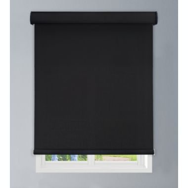 Linen Avenue Custom Cordless Cassette 1% Solar Roller Shade, 26 W x 66 H Black. View a larger version of this product image.