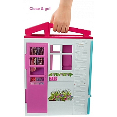 Barbie Dollhouse Portable 1-Story House Playset with Pool and Accessories. View a larger version of this product image.