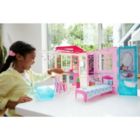 Alternate image 2 for Barbie Dollhouse Portable 1-Story House Playset with Pool and Accessories