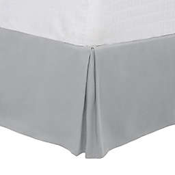 PiccoCasa Basic Lightweight King Size Pleated Bed Skirt, Bed Frame and Box Spring Cover - 16 Inch Tailored Drop Dust Ruffle Bedskirt, Wrinkle Free and Fade Resistance, Easy to Stall - Light Gray