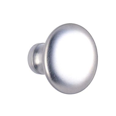 Smedbo Plain Round Knob 1 1/2" Brushed Chrome. View a larger version of this product image.