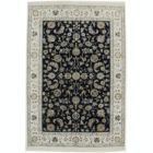 Alternate image 0 for Dark Navy Floral 4X6 Indo-Nain Oriental Rug