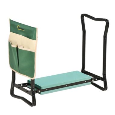 Outsunny Garden Kneeler Seat Stool Bench Kneeling Pad and 1 Large Side Tool Pouch & Easy Folding Design for Transport & Storage. View a larger version of this product image.