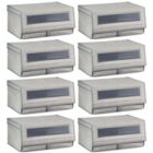 Alternate image 0 for mDesign Stackable Fabric Closet Storage Shoe Box - Large, 8 Pack