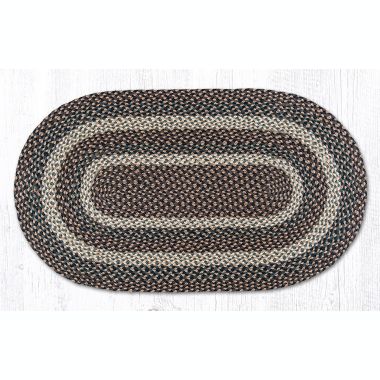 Earth Rugs C-770 Tan Oval Braided Rug 27 x 45 inch. View a larger version of this product image.