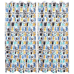 PiccoCasa Classic Set of 2 Panels Kids Curtains Window Curtain Panels for Kids Boys Room Curtain Cartoon Series Pattern Decorative Printed Curtains for Bedroom Living Room, 42 x 63inch