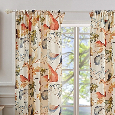 Barefoot Bungalow Willow 2 Panel And 2 Tie Back with 3" Rod Pocket Window Curtain - 42" x 84" -  Multi. View a larger version of this product image.