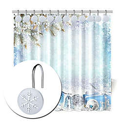Kitcheniva 12-Pieces Decorative Round Shower Curtain Hooks