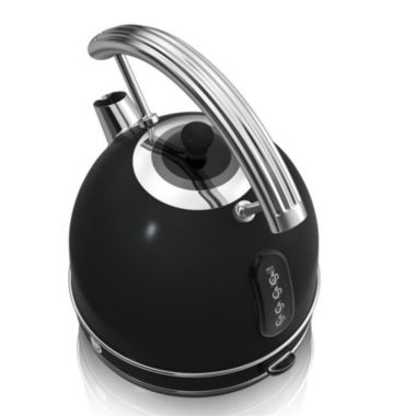 Swan 1.7 Litre Retro Dome Kettle Black. View a larger version of this product image.