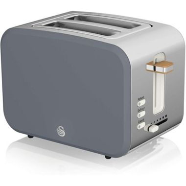 Swan - Nordic Collection 2-Slice Toaster, 900 Watts, Matte Gray. View a larger version of this product image.
