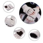 Alternate image 1 for HDE Insulated Thermal Knit Fingerless Winter Gloves in Beige