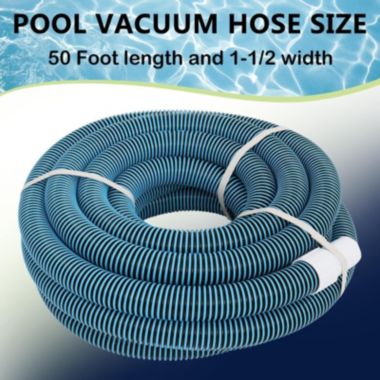 Infinity Merch Swimming Pool Vacuum Hose for In-Ground Pool 50 feet Blue. View a larger version of this product image.