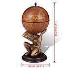 Alternate image 1 for vidaXL Globe Bar Wine Stand Atlas Design 16.5"x16.5"x33.5"