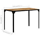 Alternate image 3 for vidaXL Dining Table Solid Rough Mango Wood and Steel 47.2"