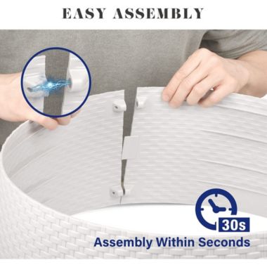 Tree Nest Large Christmas Tree Skirt for Artificial and Real Trees, White. View a larger version of this product image.