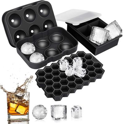 Flash Ice Tray -3 Shapes, Ball, Square, Honeycomb