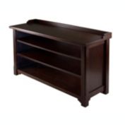 Winsome Dayton Storage Hall Bench with Shelves