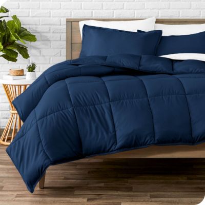 Bare Home Comforter Set - Goose Down Alternative - Ultra-Soft - Hypoallergenic - All Season Breathable Warmth (Twin/Twin XL, Dark Blue)