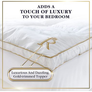 Royal Therapy Mattress Pad - 8-23 Inches Deep Pocket, 400 TC Cotton Thick Mattress Topper - Queen. View a larger version of this product image.