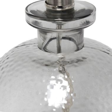 Elegant Designs Textured Glass Table Lamp with Fabric Drum Shade - White. View a larger version of this product image.