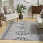 Alternate image 1 for Nicole Curtis Machine Washable Series 1 4' x 6' Ivory/Charcoal Scandinavian Indoor Rug
