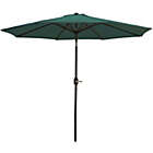 Alternate image 0 for Sunnydaze Outdoor Aluminum Patio Table Umbrella with Polyester Canopy and Push Button Tilt and Crank - 9&#39; - Green