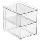 Alternate image 0 for mDesign Stackable Plastic Storage Closet Bin Boxes with Pull-Out Drawers