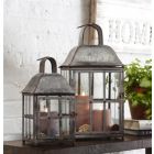 Alternate image 0 for Melrose Decorative Lanterns (Set Of 2) 14"H, 20.25"H Metal/Glass