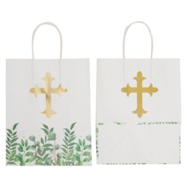 Faithful Finds Religious Party Favor Gift Bags for Christening Gifts for Girls and Boys Baptism, First Communion (10 x 8 x 4 In, 15 Pack). View a larger version of this product image.