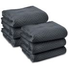 Alternate image 0 for Sure-Max 6 Moving & Packing Blankets - Ultra Thick Pro - 72" x 40" - Professional Quilted Shipping Furniture Pads Black