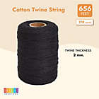 Alternate image 2 for Bright Creations 2mm Black Cotton String for Crafts, Gift Wrapping, Macrame (218 Yards)