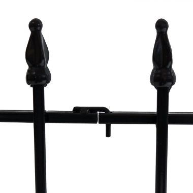Sunnydaze Outdoor Lawn and Garden Metal Roman Style Decorative Border Fence Panel Set - 36' - Black - 20pk. View a larger version of this product image.