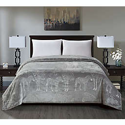 Luxurious and Plush Zebra Jacquard Bed Cover - King  (108