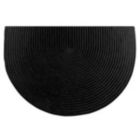 Alternate image 0 for Northline 46" Half Round Black Solid Color Braided Hearth Rug