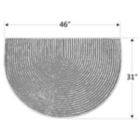 Alternate image 1 for Northline 46" Half Round Black Solid Color Braided Hearth Rug