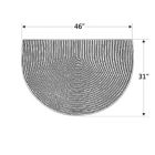 Alternate image 2 for Northline 46" Half Round Black Solid Color Braided Hearth Rug