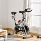 Alternate image 2 for Soozier Exercise Bike with 33lbs Flywheel, Indoor Cycling Bike Stationary with Magnetic Resistance, Quiet Belt Drive, LCD Monitor, Support Up to 400 lbs for Home Workout