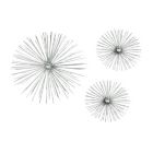 Alternate image 0 for Mid-Century Modern Style Metallic Metal Jeweled Starburst Wall Hanging Set of 3