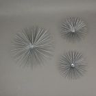 Alternate image 1 for Mid-Century Modern Style Metallic Metal Jeweled Starburst Wall Hanging Set of 3
