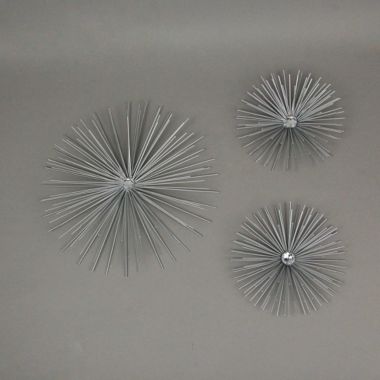 Mid-Century Modern Style Metallic Metal Jeweled Starburst Wall Hanging Set of 3. View a larger version of this product image.